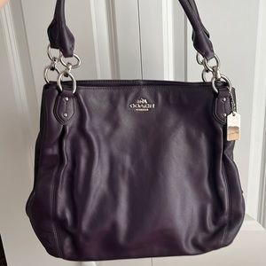 Coach purse purple leather